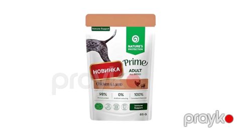 Nəm yem Natures Protection, bütün cinslərdən olan yetkin itlərdə immuniteti dəstəkləmək üçün, toyuq və quzu əti ilə, 85 q — Bakı