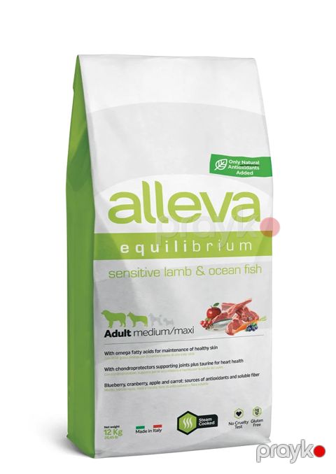 Quru yem Alleva Equilibrium Sensitive Lamb & Ocean Fish, yetkin itlər üçün, 1 kq — Bakı