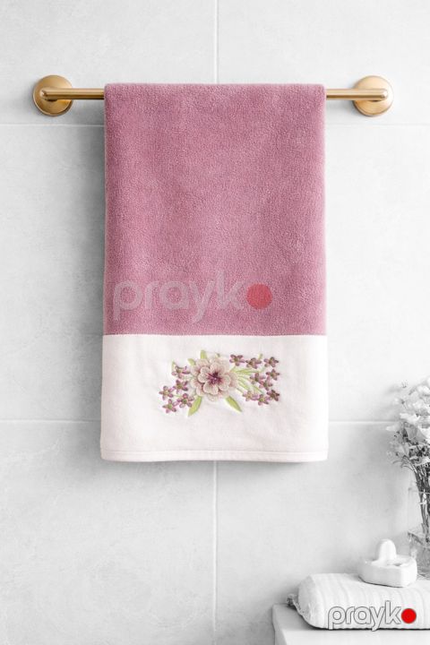 Üz və əllər üçün dəsmal L3099, mikrofibra, bənövşəyi, 50x90 sm — Bakı