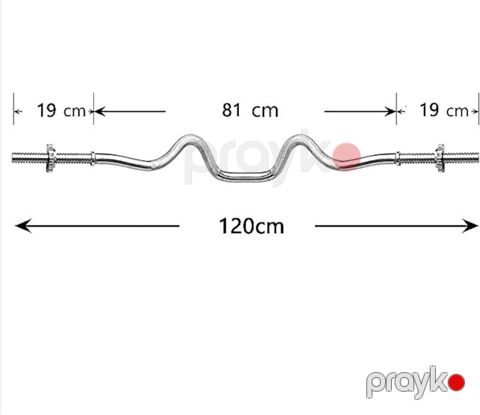 Ştanq üçün qrif F30 çox əyilmiş, 120 sm — Bakı