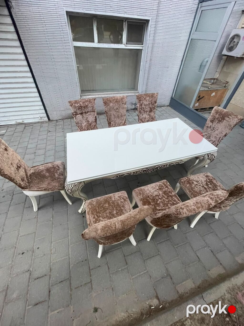 Fıstıq ağacından keyfiyyətli stol və 6 stul dəsti Keyfiyyətli və — Masalar və stullar, Bakı (5)