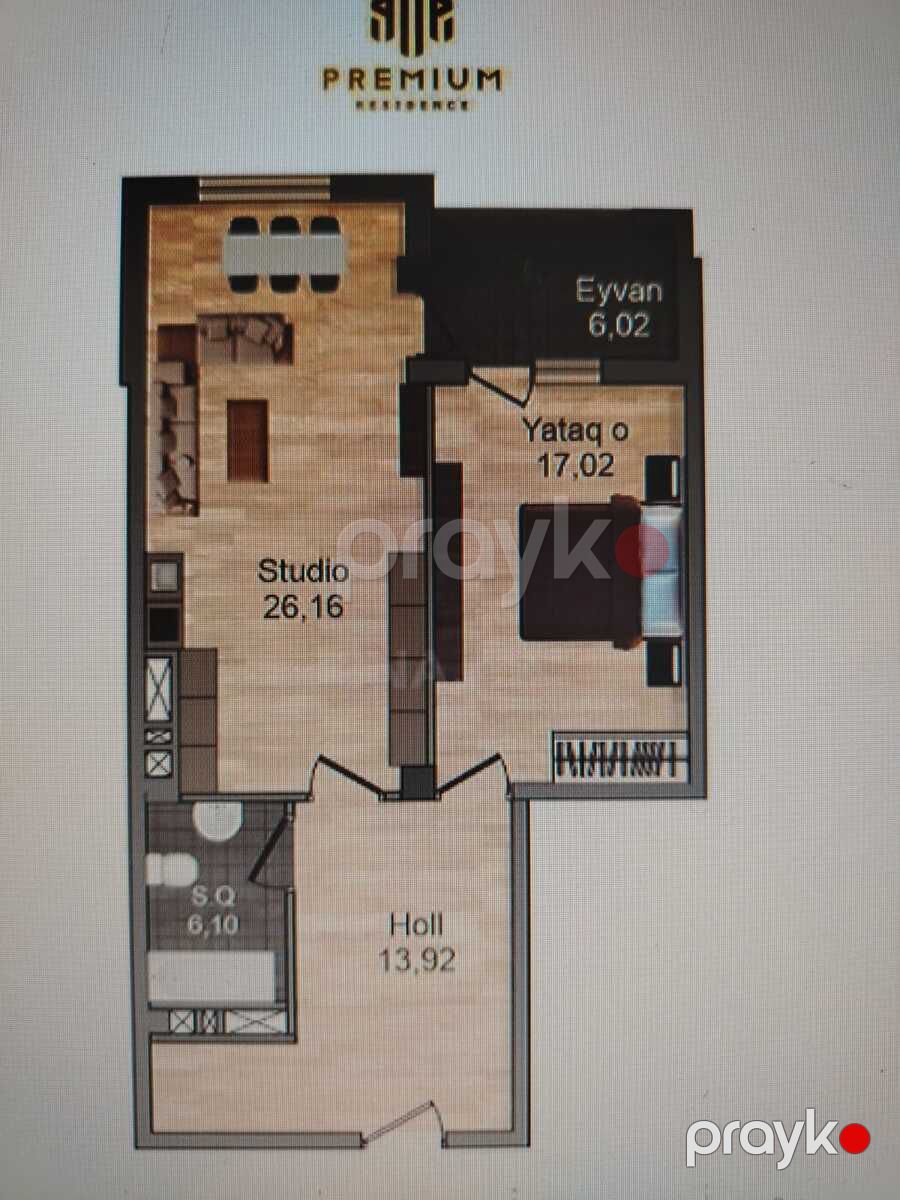 Satılır 2 otaqlı yeni tikili 72 m² — Mənzil, Bakı (3)