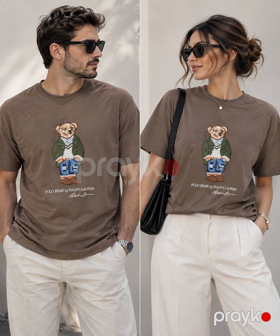 Qadınlar üçün futbolka Polo, qəhvəyi, parça/pambıq, ölçü L — Mallar, Bakı (2)