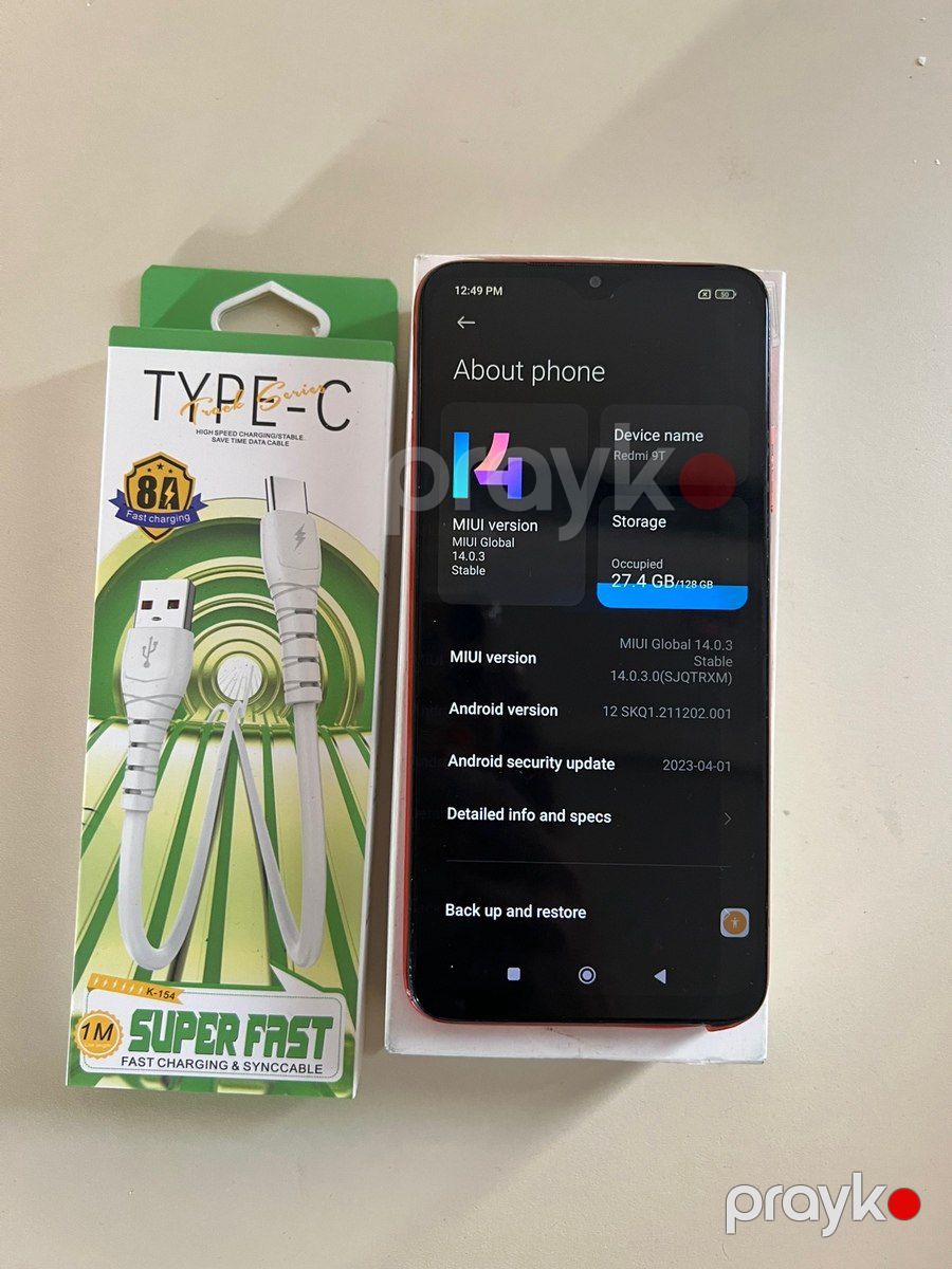 Xiaomi Redmi 9T Sunrise Orange 128GB/6GB — Smartfonlar, Bakı (4)