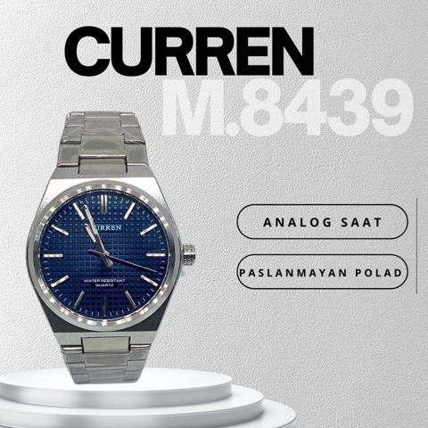 Qol saatı Curren M.8439 Silver/Blue — Bakı