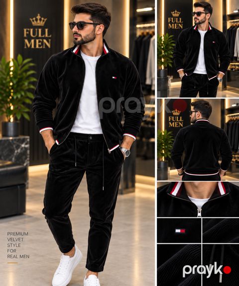 Kişi idman kostyumu No brand, Qara, Velvet, 2XL, Yaz-Yay — Bakı