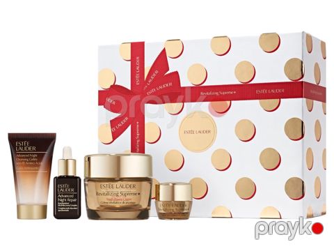 Üz üçün qulluq dəsti Estee Lauder Revitalizing Supreme Holiday (təmizləyici gecə geli 30 ml + krem 50 ml + zərdab 15 ml + göz ətrafı dəri üçün balzam 5 ml) — Bakı