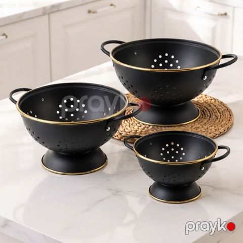 Süzgəc dəsti MA90, 16 sm/23 sm/28 sm, 3 əd, qara — Bakı