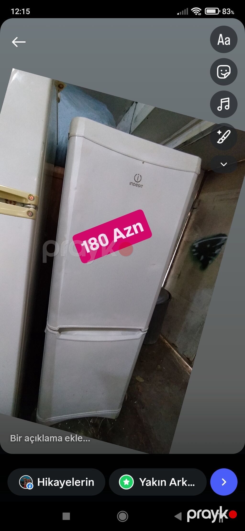 Unvan bine kendi 2 3 soyuducum var catdurma elave odenisle canlida — Soyuducular, Digah (2)
