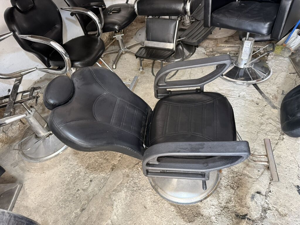 Peşəkar bərbər/kosmetologiya kreslosu - Material: qara rəngli — Kreslo, Digah (6)