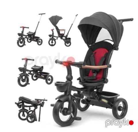 Üçtəkərli velosiped Kidilo, qatlanan, qara — Bakı