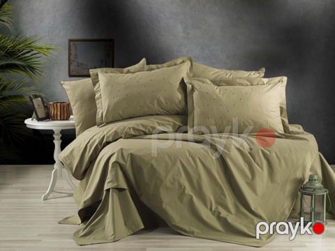 Yataq dəsti Altınbaşak Dakota Poplin Verde Ranforce yorğan üzü 200x220 sm, mələfə 240x260 sm, yastıq üzü 50x70 sm, ikinəfərlik, pambıq, yaşıl — Bakı