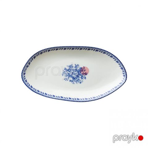 Dərin oval boşqab Lancaster Garden, mavi, 174 ml, 251×133×25 mm - LC1405025-BL — Bakı