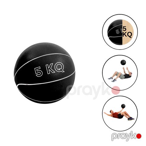 Tibbi top Gymnic 1784/5, yumşaq, qara, 5 kq — Bakı