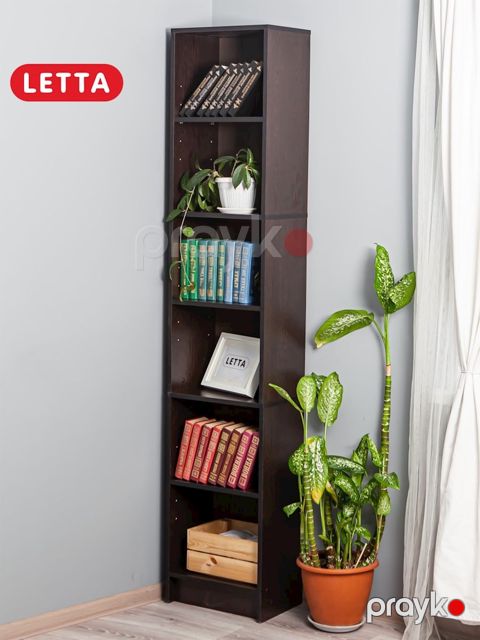 Stellaj Letta Venge, 202х28х40 sm, Ldsp, qəhvəyi — Bakı