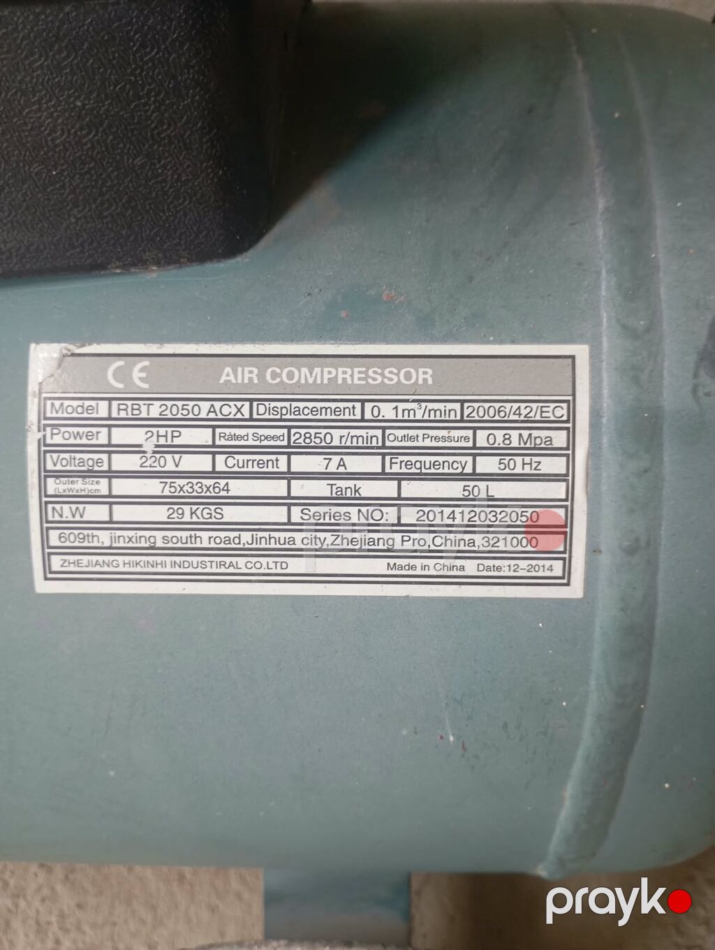 Hava kompressoru – RBT 2050 ACX Texniki göstəricilər: - Güc: 2 HP — Pompa və kompressor, Xaçmaz (3)