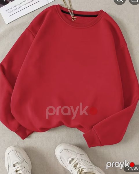 Qadın svitşotu BFT8014, poliester, qırmızı, ölçü One size — Bakı