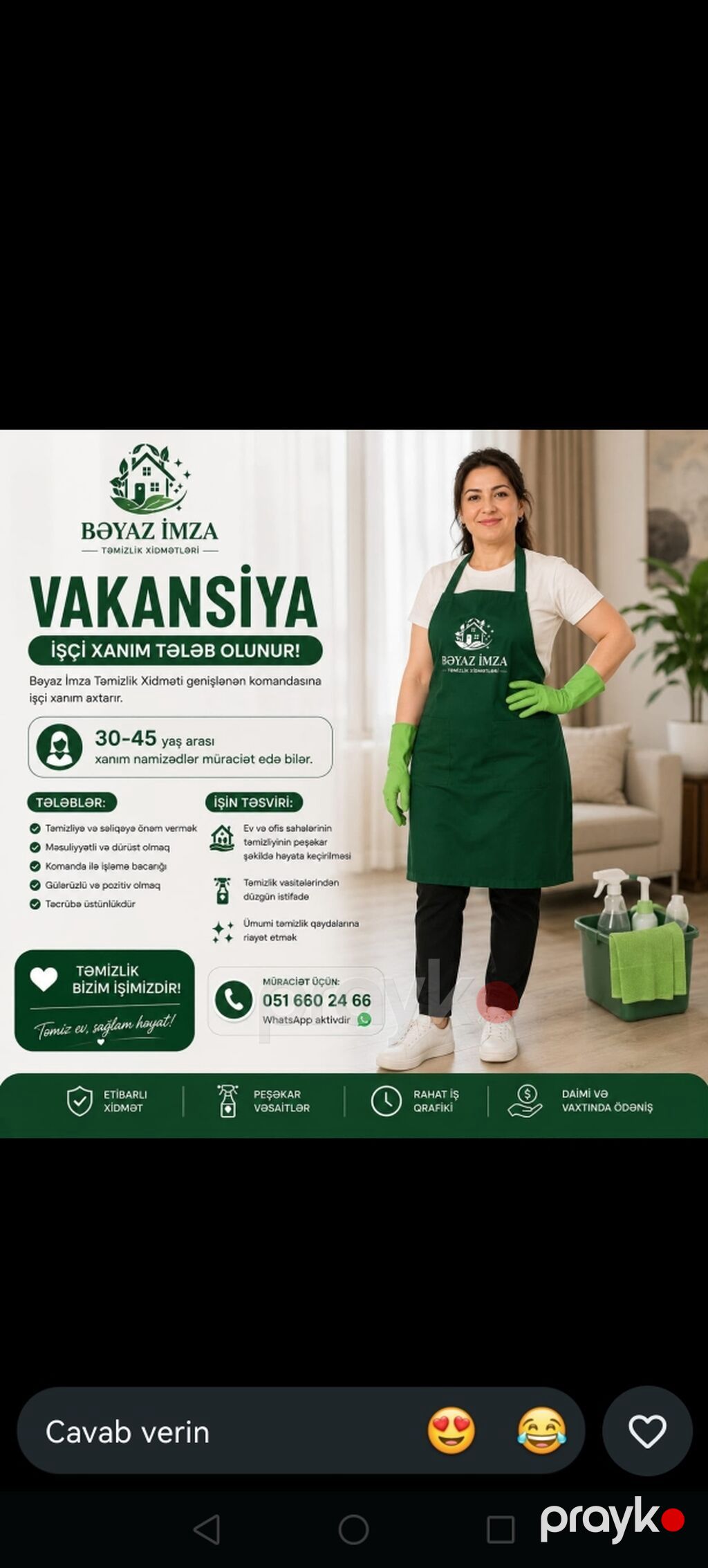 Bəyaz İmza — Təmizlik Xidmətləri Xidmət paketi: - 8 saatlıq təmizlik — Təmizlik, Bakı (2)