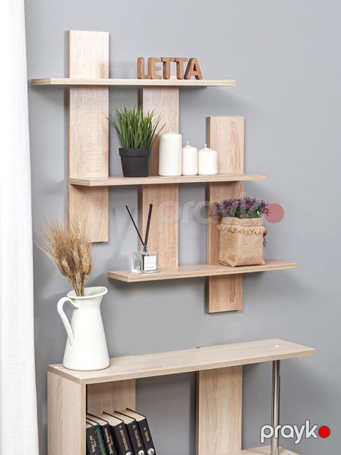 Rəf Letta, bej, Ldsp, 84х15х84 sm — Bakı