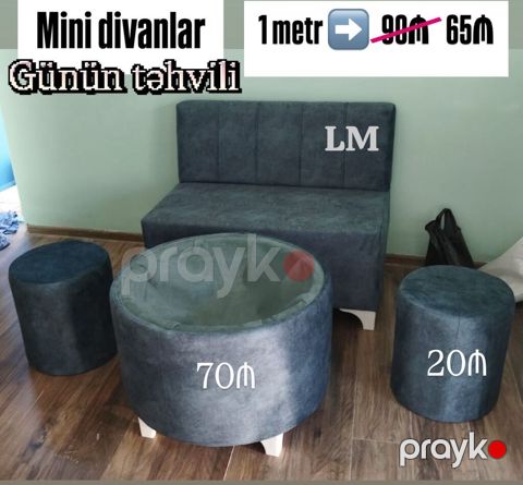 Mətbəx, ofis, çay evi və salonlar üçün mini divanlar və oturacaqlar — Bakı