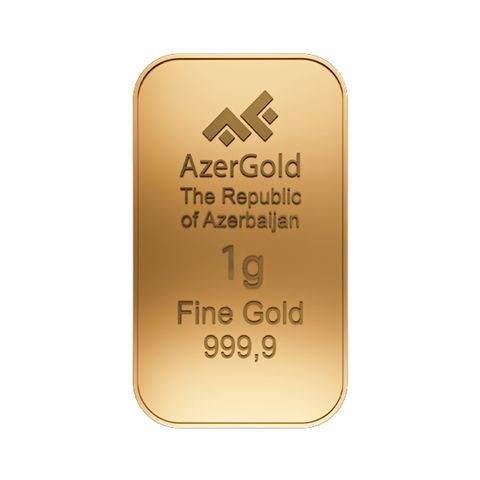 Qızıl külçə VJ563030, qızıl 999.9 əyar, 1 q — Bakı