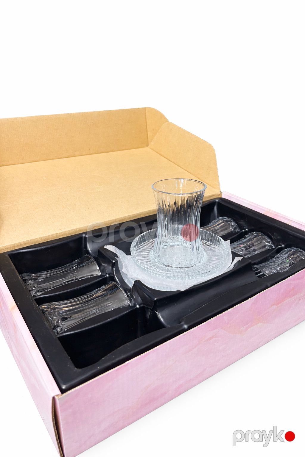 Armudu stəkan dəsti, şüşə, şəffaf, 100 ml, 6 əd — Mallar, Bakı (2)
