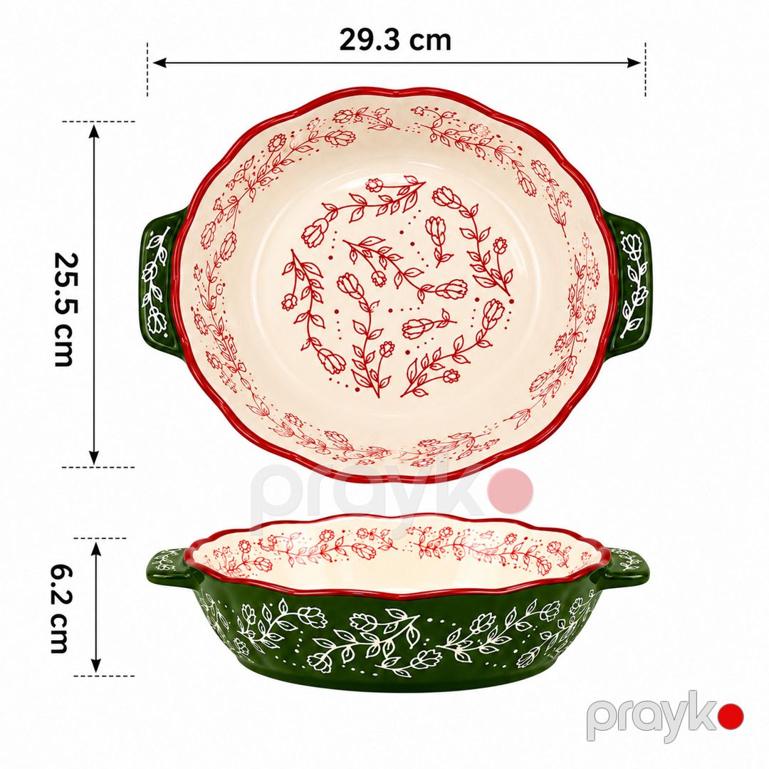 Bişirmə üçün qəlib 6921-3605, keramika, yaşıl, 1300 ml — Mallar, Bakı (2)
