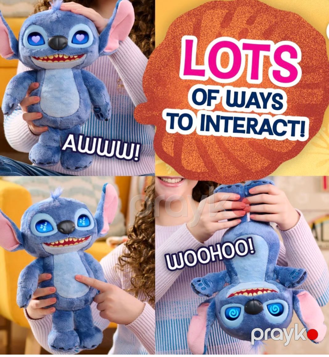 İnteraktiv oyuncaq Stitch səsli hərəkətli, göy — Mallar, Bakı (2)