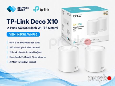 TP-Link Deco X10 (2 Pack) Mesh System — Bakı
