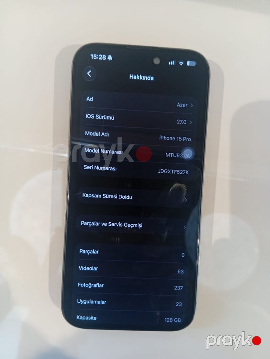 IPhone 15 Pro, 128 GB, Qara, Face ID — Apple iPhone, Bakı (4)