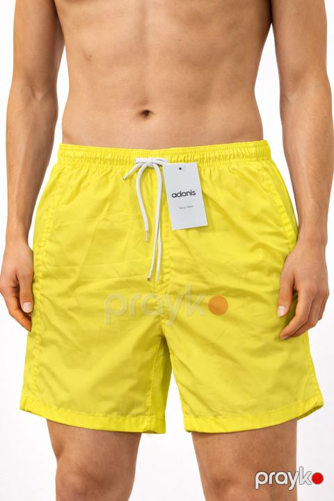 Kişilər üçün üzgüçü şort Adonis 18535951, poliester, sarı, ölçü M — Bakı
