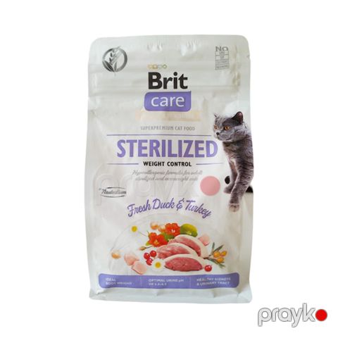 Diyetik yem yetkin pişiklər üçün Brit Care Cat Gf Sterilized Weight Control, 400 q — Bakı