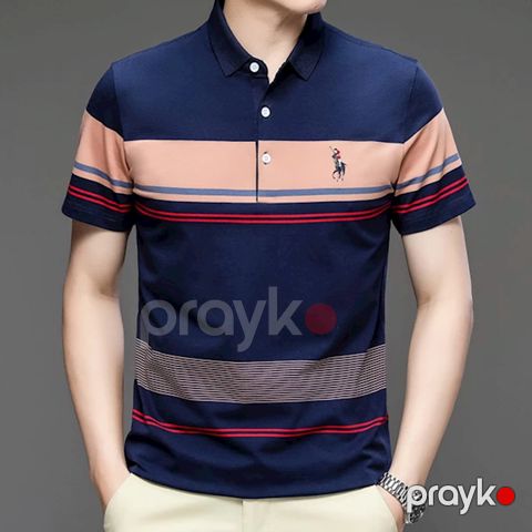 Kişilər üçün polo 58-874, göy, pambıq, ölçü L — Bakı