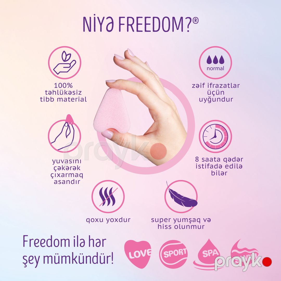 Gigiyenik tamponlar Freedom Normal 10 əd — Mallar, Bakı (3)