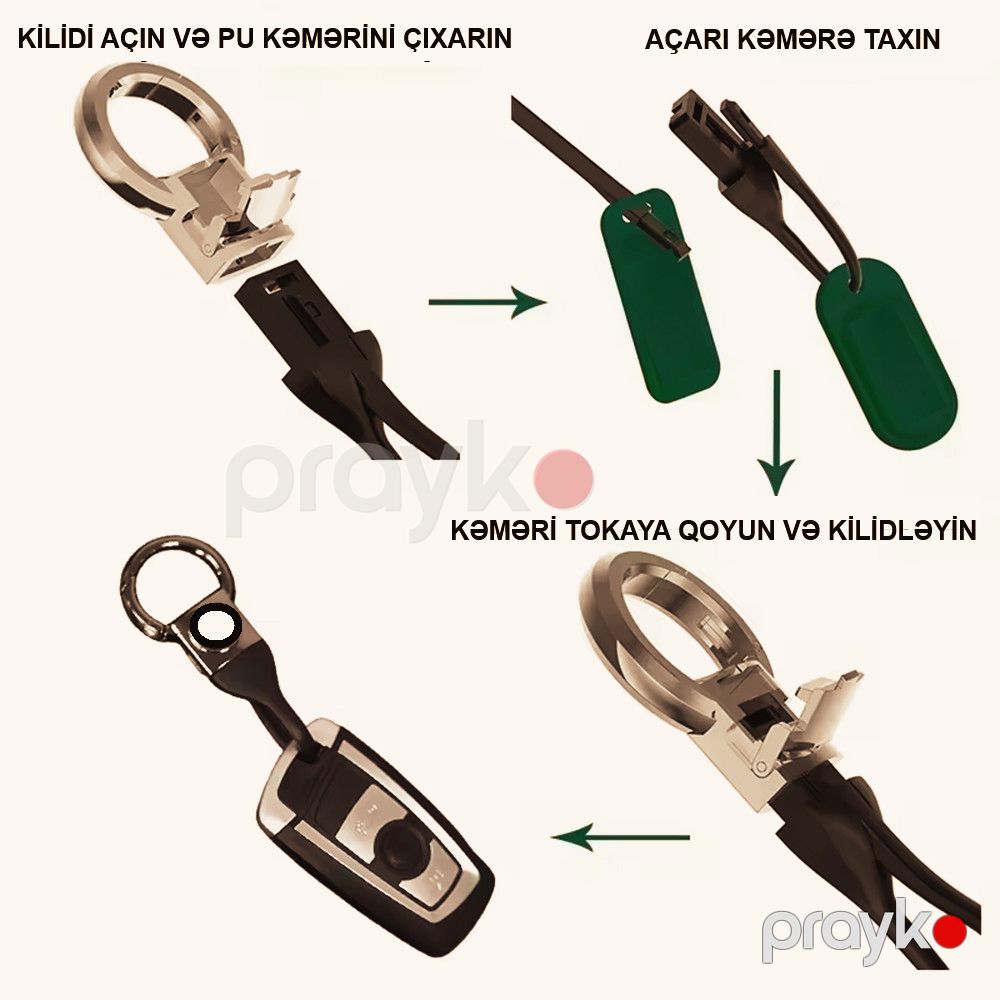 Avtomobil açarı üçün brelok, Changan loqolu, metal, gümüşü, 100 mm — Mallar, Bakı (3)