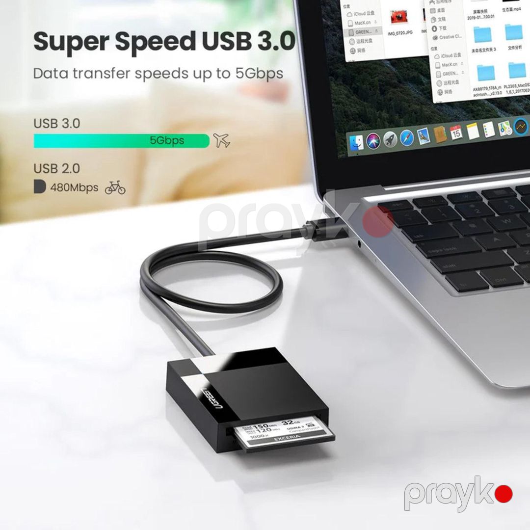 Micro SD oxuyucu "Ugreen USB 3.0 All-in-One SD Card Reader 50cm" — Periferik cihazlar, Bakı (3)