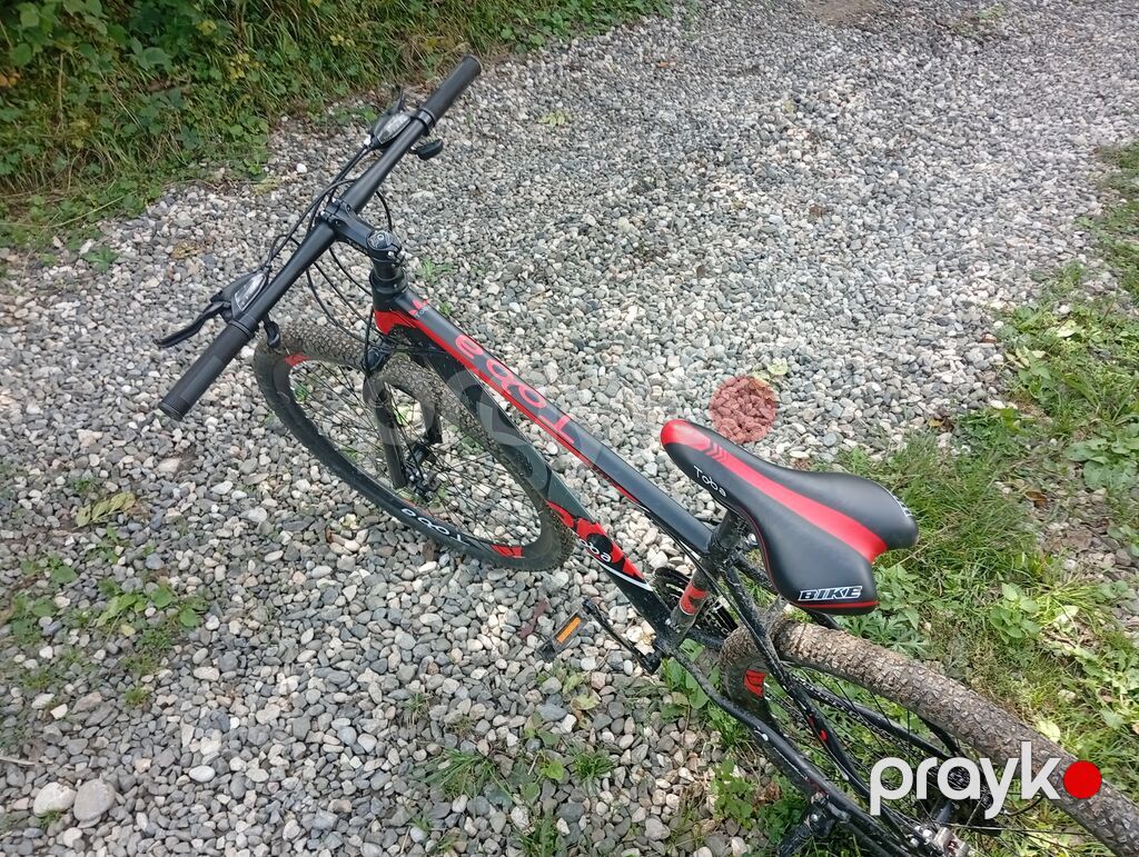 Toba MTB velosiped - Çərçivə: Toba alüminium hardtail, qara-qırmızı — Dağ velosipedləri, Qusar (4)