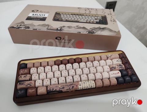 Akko MU01 Mountain Seclusion Mechanical Wooden Keyboard — Bakı
