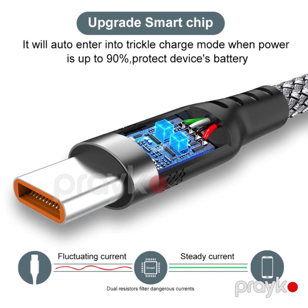 USB to Typec kabel 5A 2/5/8metr — Periferik cihazlar, Bakı (2)