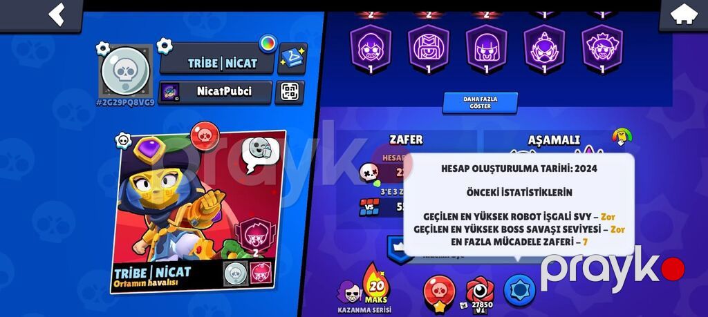 Brawl Stars hesabı - Kubok sayı: 53 948 - Prestij: 28 - Savaşçılar — Oyuncaqlar, Lənkəran (2)