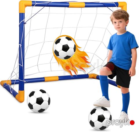 Futbol qapısı, göy/sarı, plastik, 46x35x63 sm — Bakı