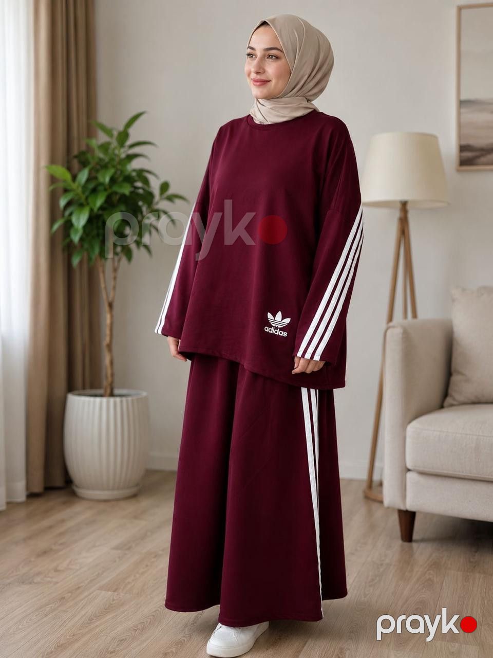 Qadınlar üçün idman kostyumu, tünd qırmızı, İki iplik, ölçü 44 — Mallar, Bakı (2)
