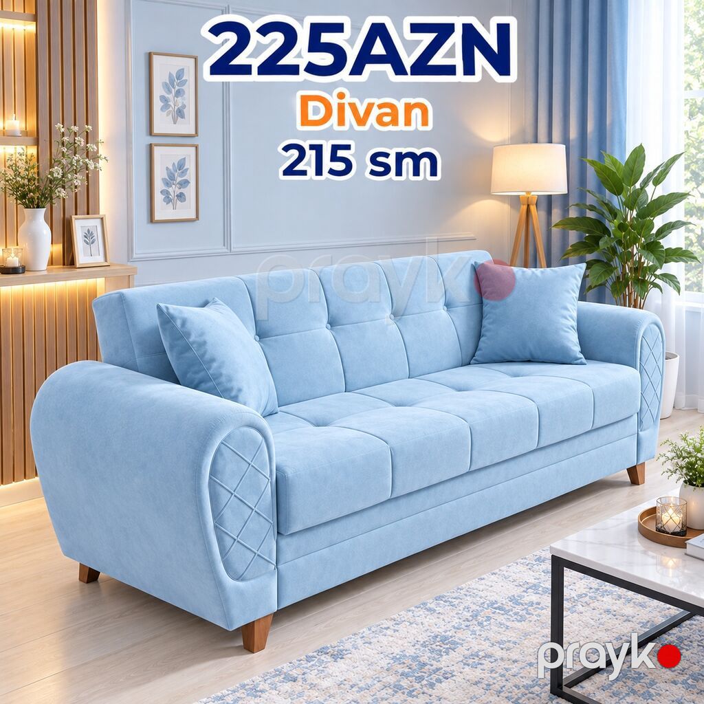 Divan – 215 sm Qiymət: 225 AZN (şəkildə göstərilib) - Müasir, minimal — Divanlər, Bakı (2)