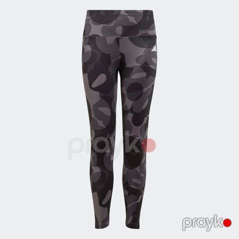 Qızlar üçün leqqins Adidas JG Tr-es AOP TI IA3023, qara, polyester/elastan, ölçü 7-8 yaş — Bakı