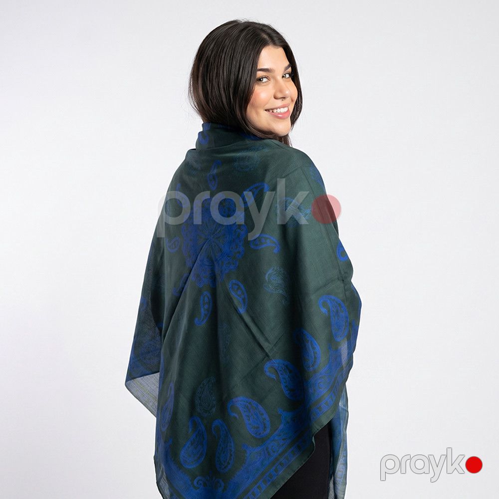 Kəlağayı qadınlar üçün Süsən, ipək, qara, 150x150 sm — Mallar, Bakı (2)