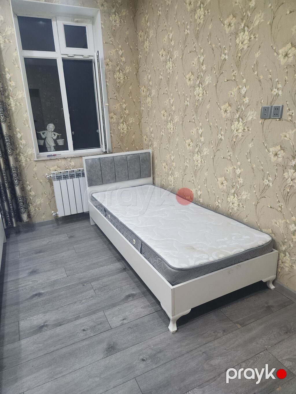 Tək nəfərlik çarpayı dəsti - Rəng: ağ korpus, boz rəngli yumşaq — Yataqlar, Bakı (2)