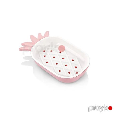 Sabun qabı Ananas KP-109, plastik, çəhrayı, 14 sm — Bakı