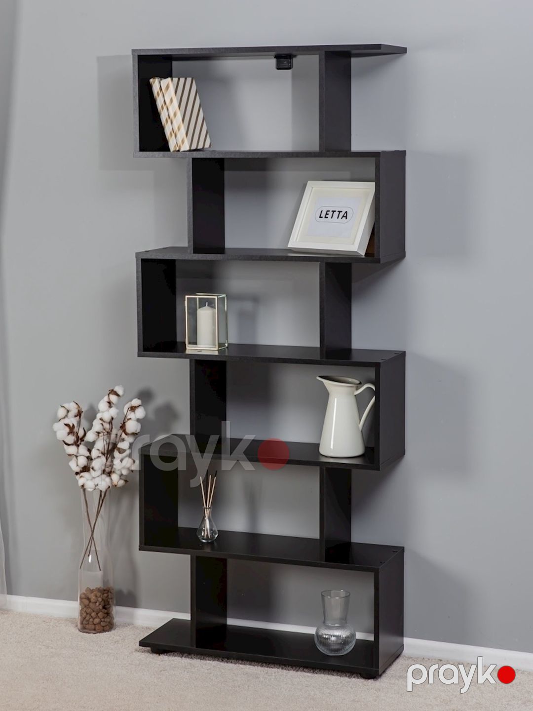 Stellaj Letta 176x73x25 sm, Ldsp, qara — Mallar, Bakı (2)