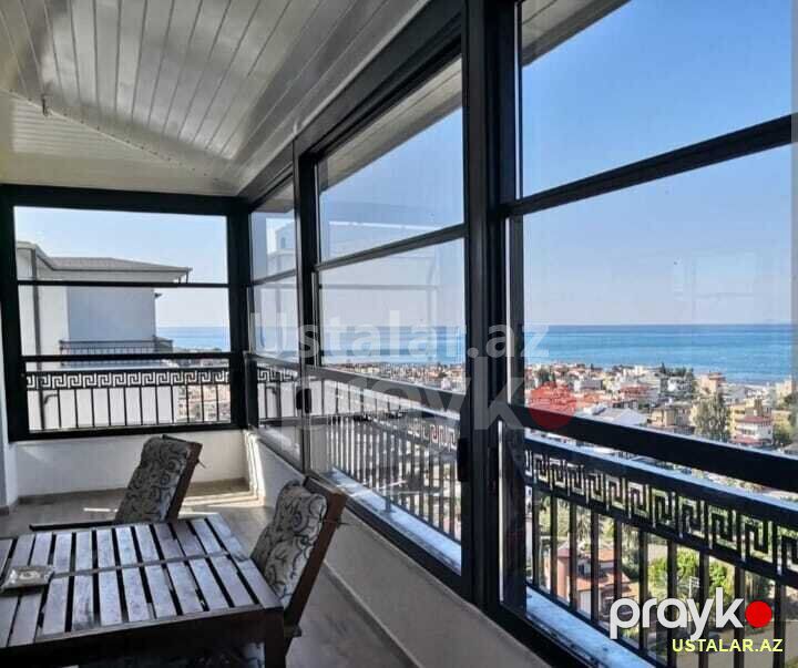 Cam balkon sifarişi — Pəncərələr, qapılar, balkonlar, Bakı (3)