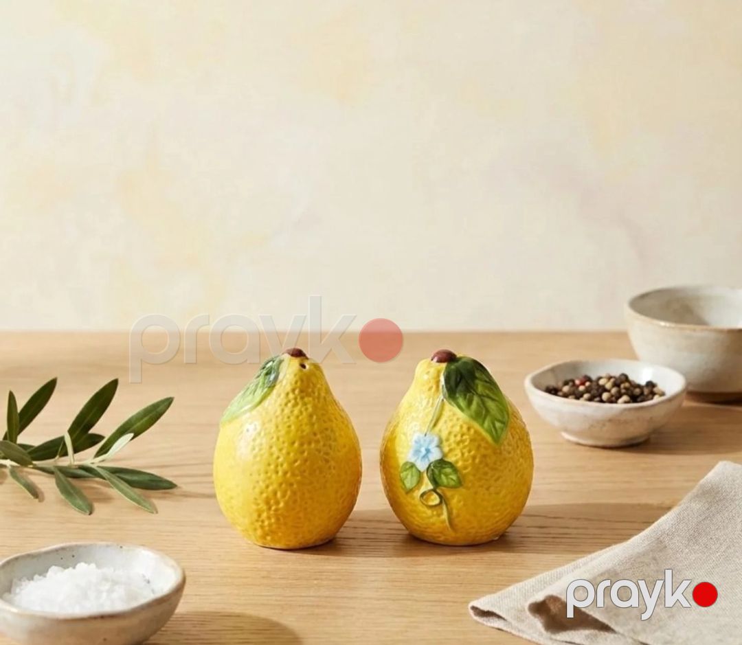 Duzqabı və istiotqabı dəsti, keramika, sarı, 2 əd — Mallar, Bakı (3)